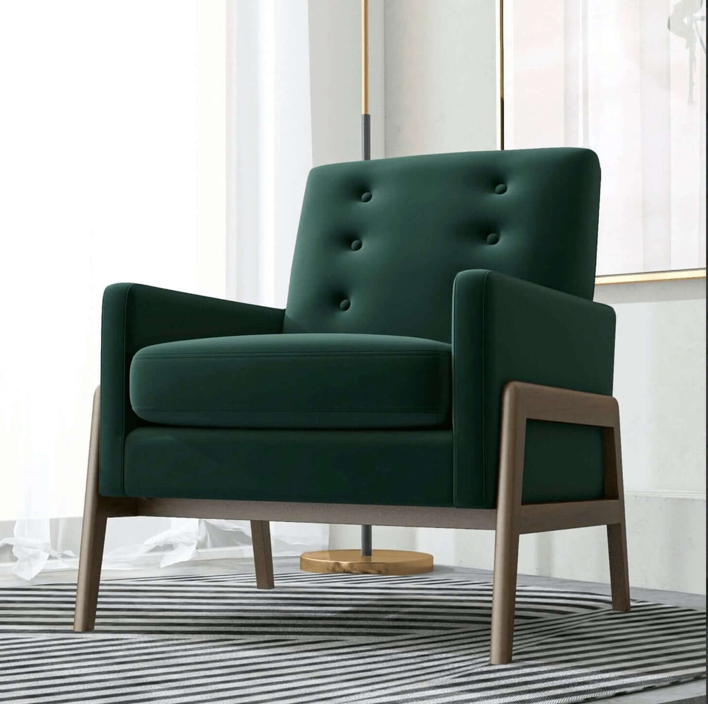 Cole Button Tufted Lounge Accent Armchair (3 Colors)