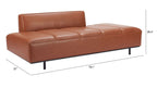 Confection Faux Leather Armless Sofa Day Bed 79