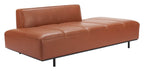 Confection Faux Leather Armless Sofa Day Bed 79