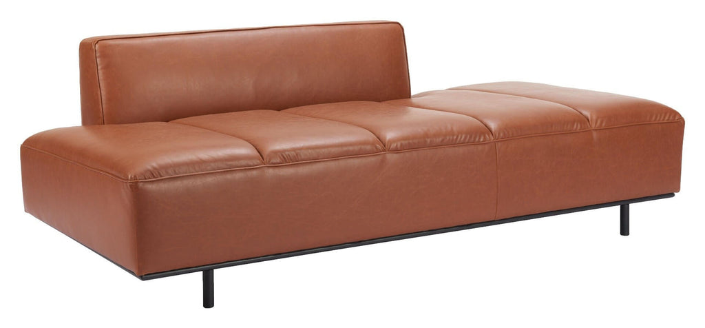 Confection Faux Leather Armless Sofa Day Bed 79