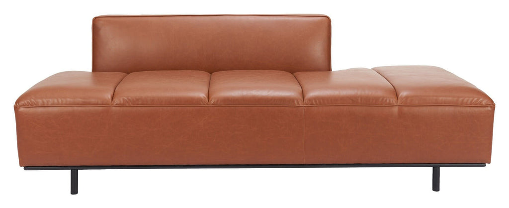 Confection Faux Leather Armless Sofa Day Bed 79
