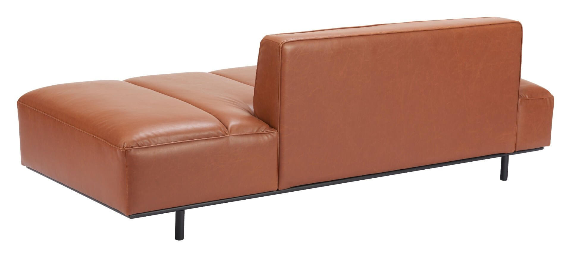 Confection Faux Leather Armless Sofa Day Bed 79