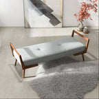 Cora MCM Gray Upholstered Fabric Bench 51