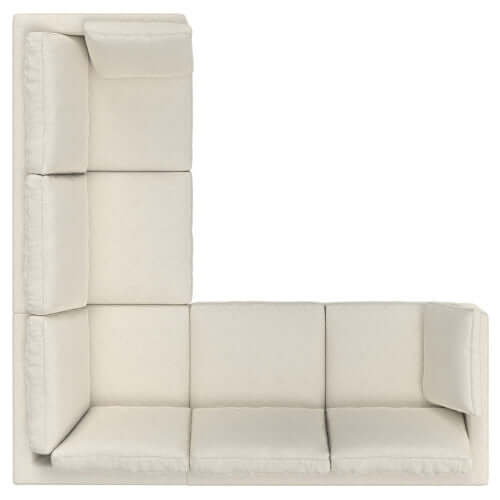 Ava MCM Cream Symmetrical Corner Sofa Sectional 102 (2 Colors)