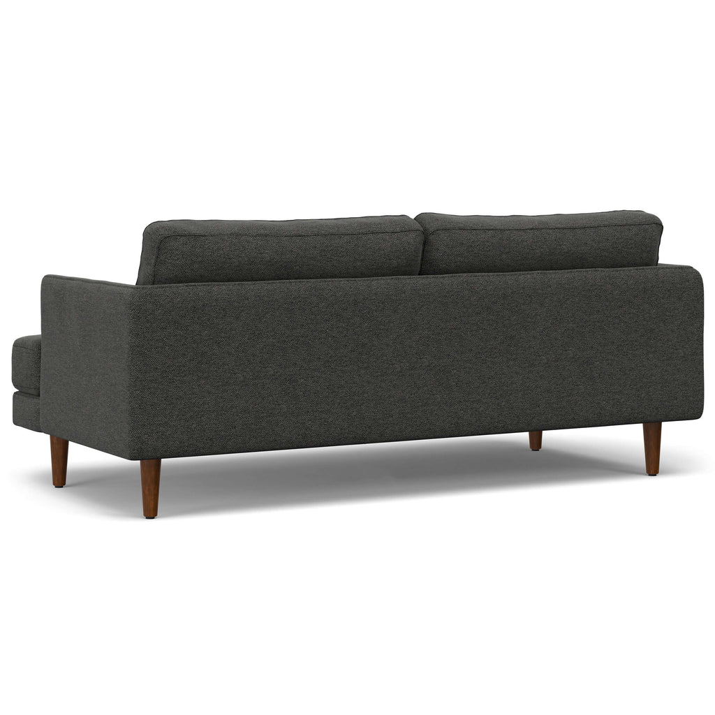 Livingston MCM Gray Fabric Sofa Loveseat 76W