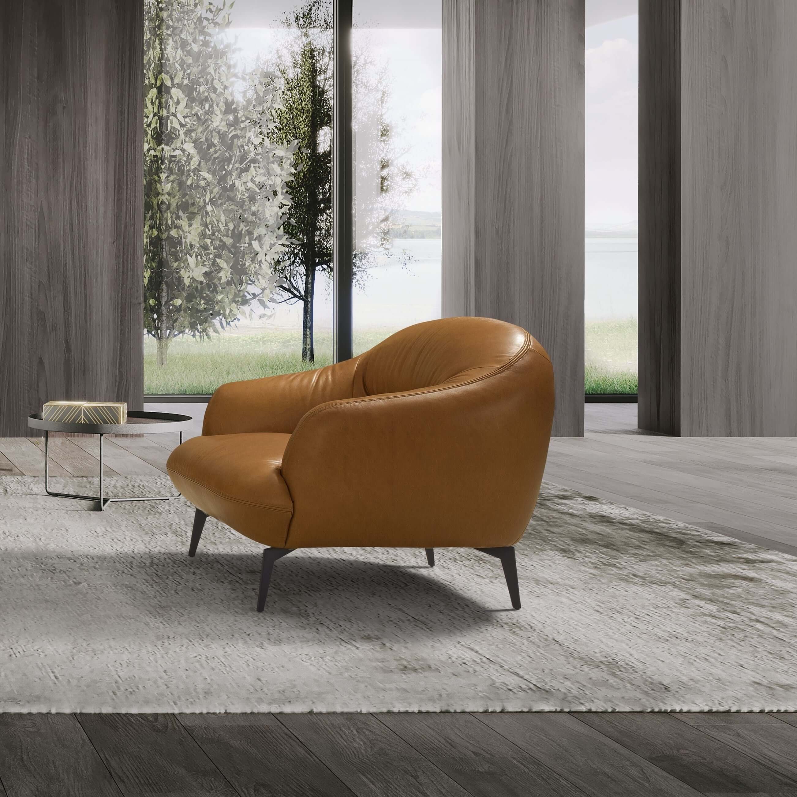 Leonia Genuine Italian Leather Armchair