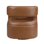 MCM Accent Faux Leather Swivel Chair (2 Colors)