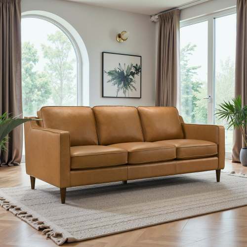 Cooper MCM Genuine Leather 3 Seat Sofa 81