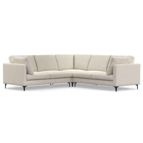 Ava MCM Cream Symmetrical Corner Sofa Sectional 102 (2 Colors)