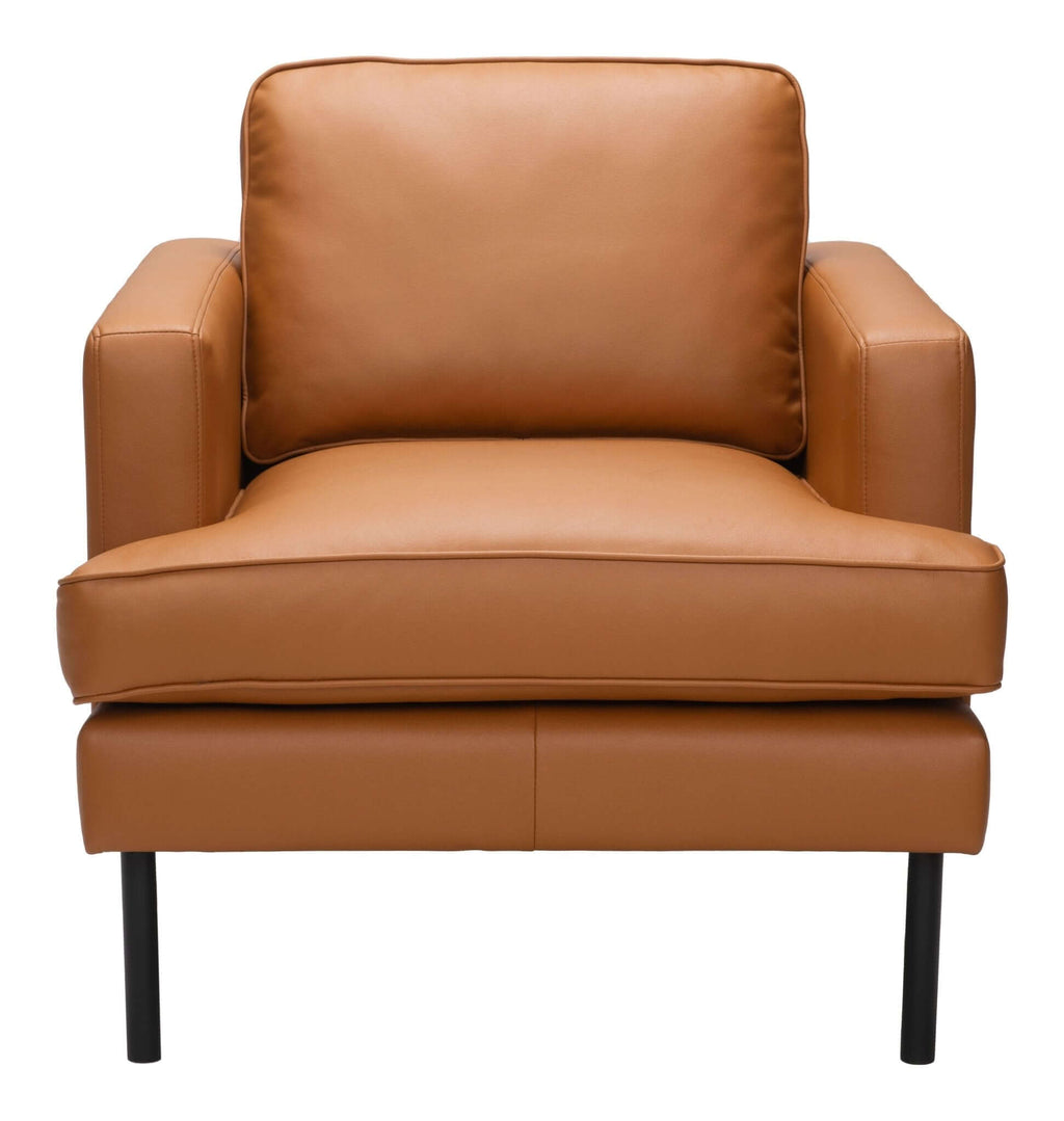 Decade MCM Faux Leather Armchair (2 Colors)