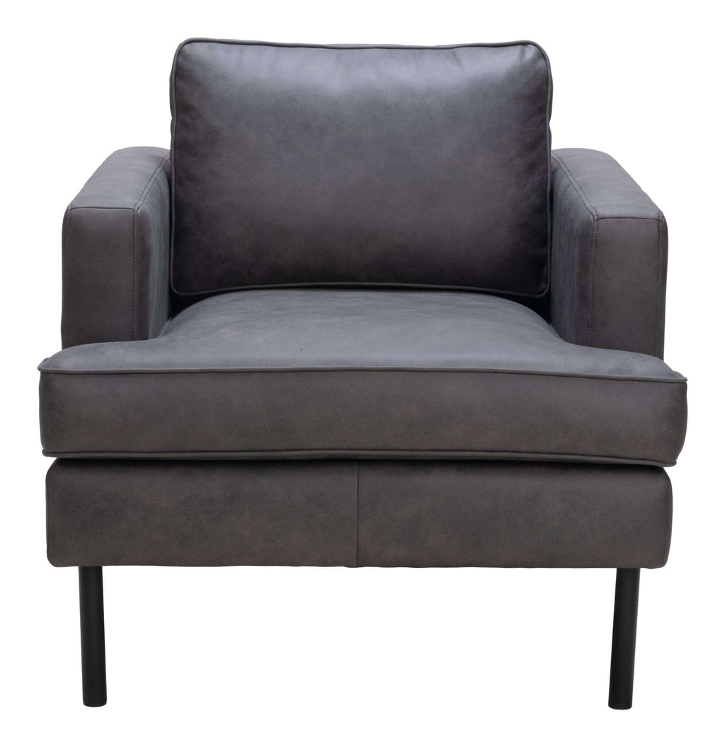 Decade MCM Faux Leather Armchair (2 Colors)