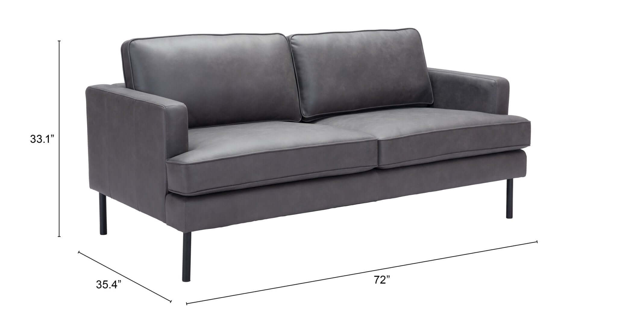 Decade MCM Sofa Loveseat 72 (2 Colors)