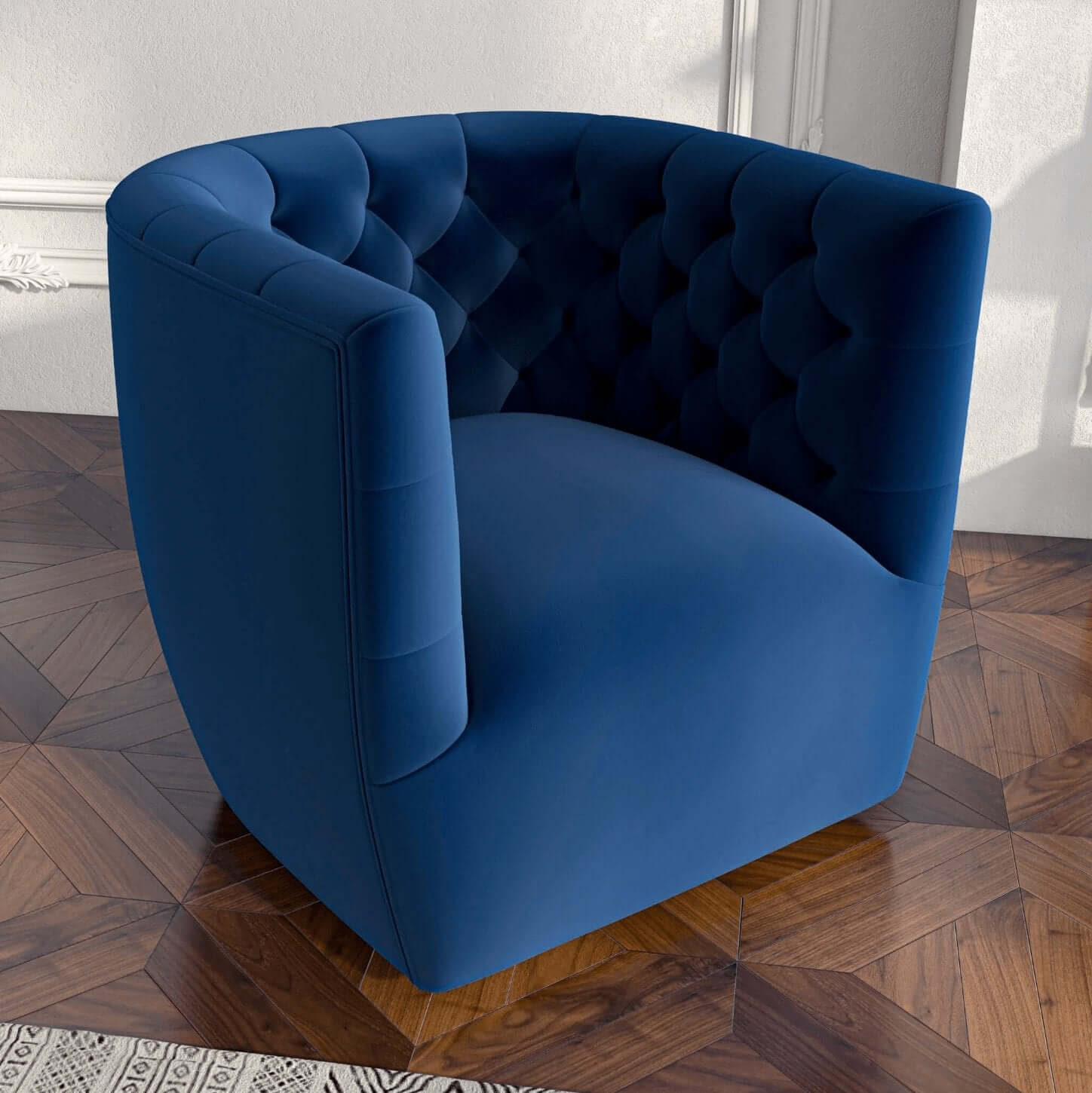 Delaney Tufted Accent Barrel Swivel Chair (6 Colors)