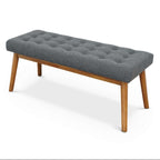 Delilah MCM Tufted Upholstered Fabric Bench