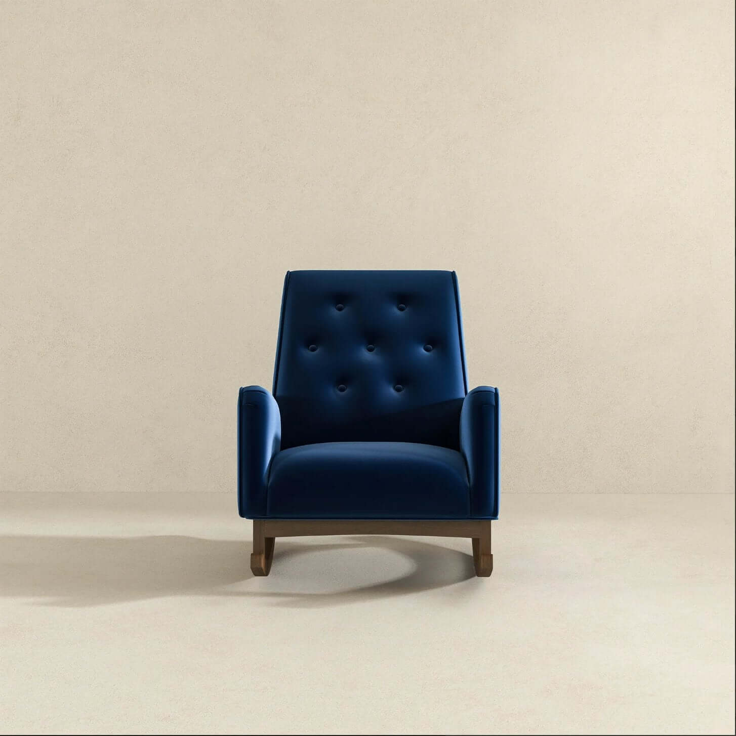 Demetrius Tufted Fabric Solid Wood Rocking Chair