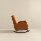 Demetrius Tufted Fabric Solid Wood Rocking Chair
