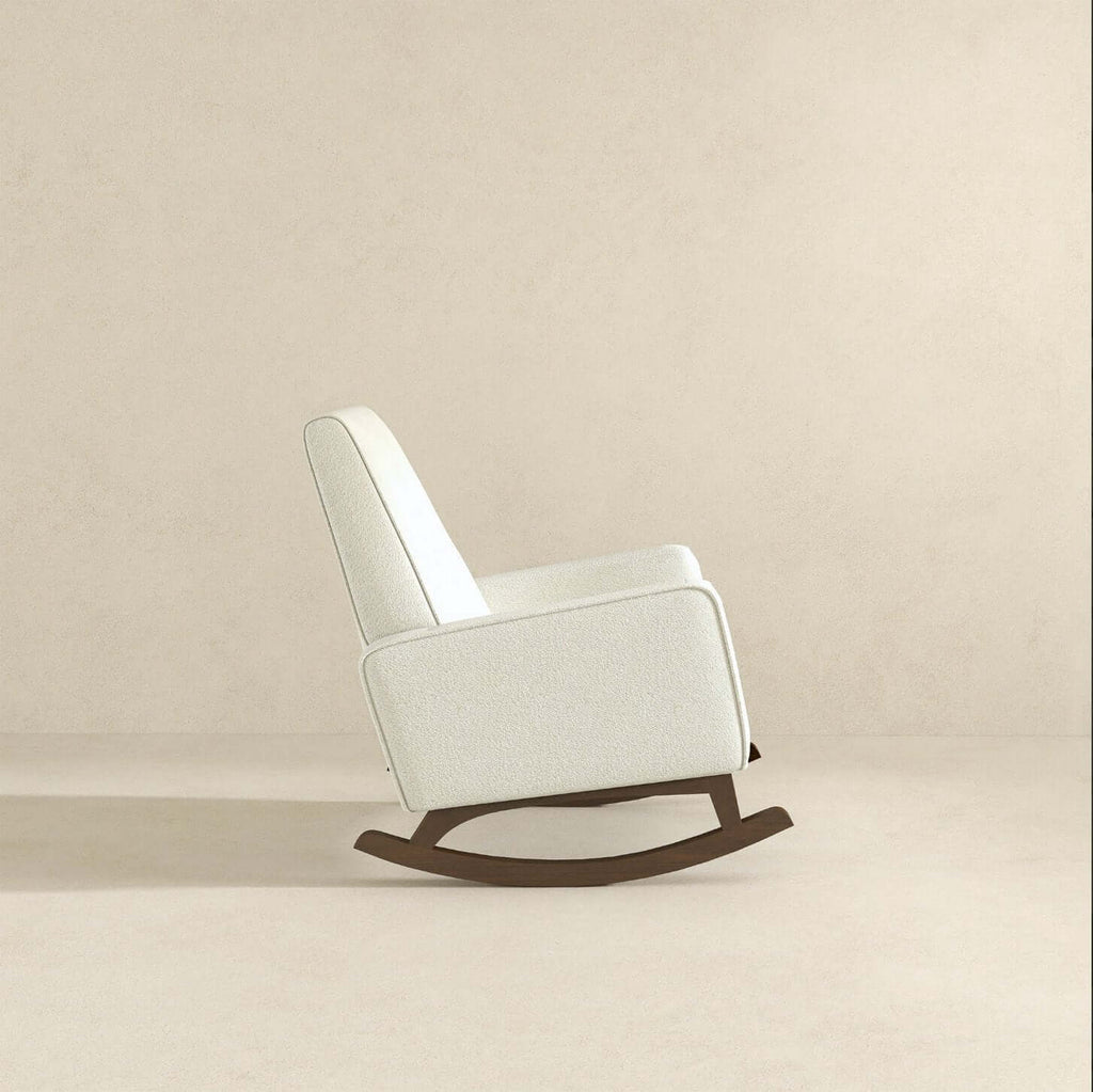 Demetrius Tufted Fabric Solid Wood Rocking Chair