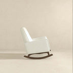 Demetrius Tufted Fabric Solid Wood Rocking Chair