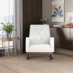 Demetrius Tufted Fabric Solid Wood Rocking Chair
