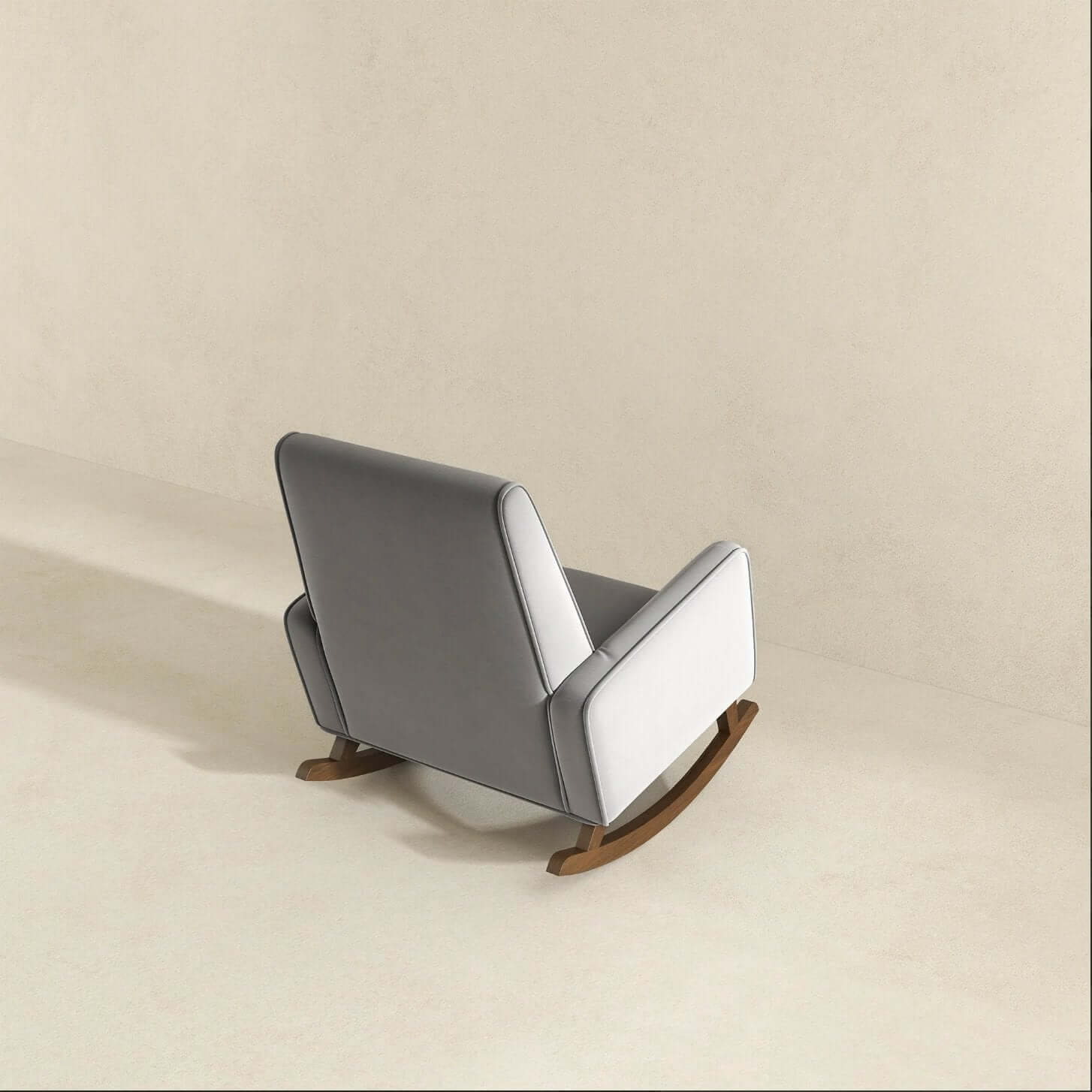 Demetrius Tufted Fabric Solid Wood Rocking Chair