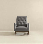 Demetrius Tufted Fabric Solid Wood Rocking Chair