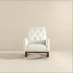 Demetrius Tufted Fabric Solid Wood Rocking Chair