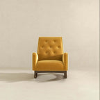 Demetrius Tufted Fabric Solid Wood Rocking Chair