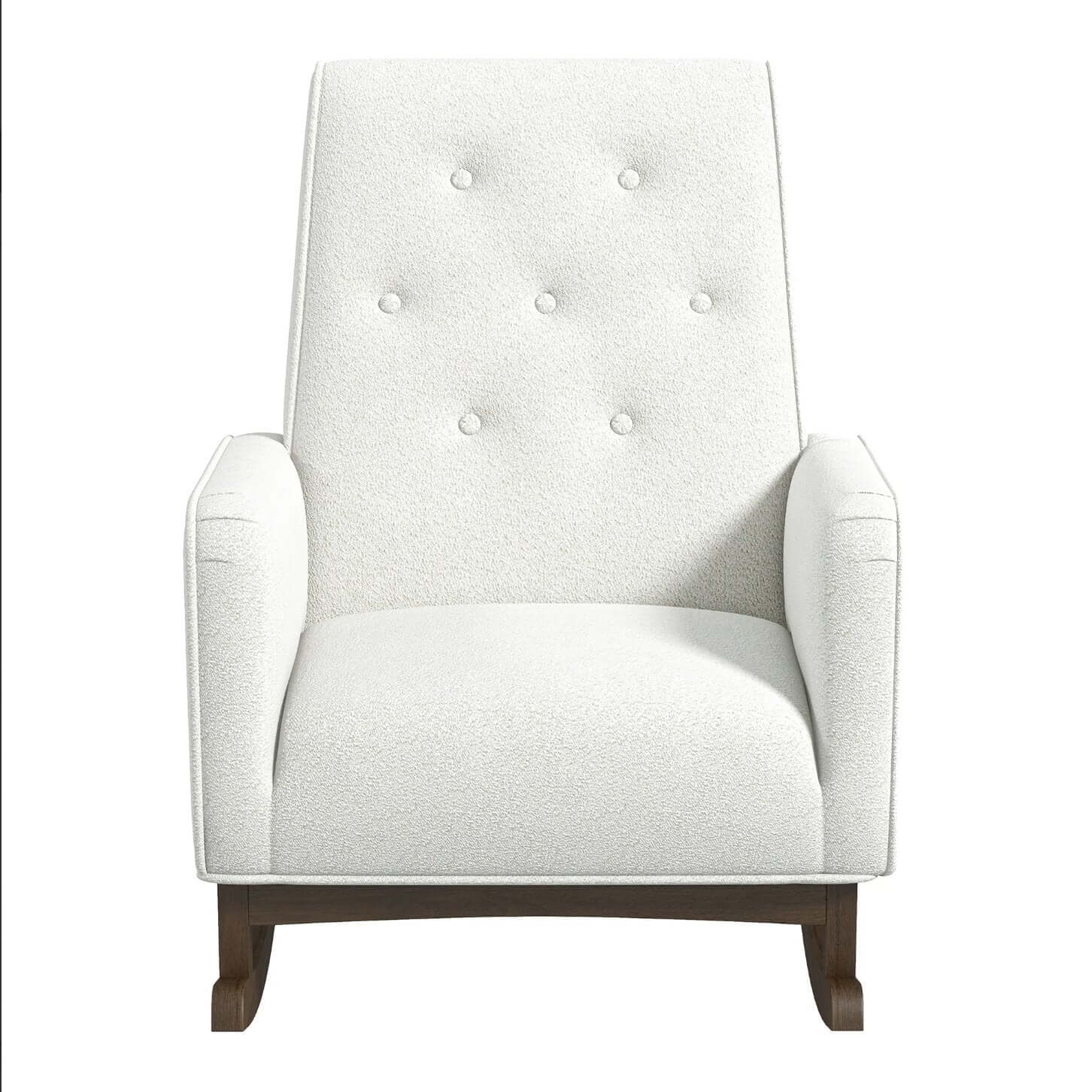 Demetrius Tufted Fabric Solid Wood Rocking Chair