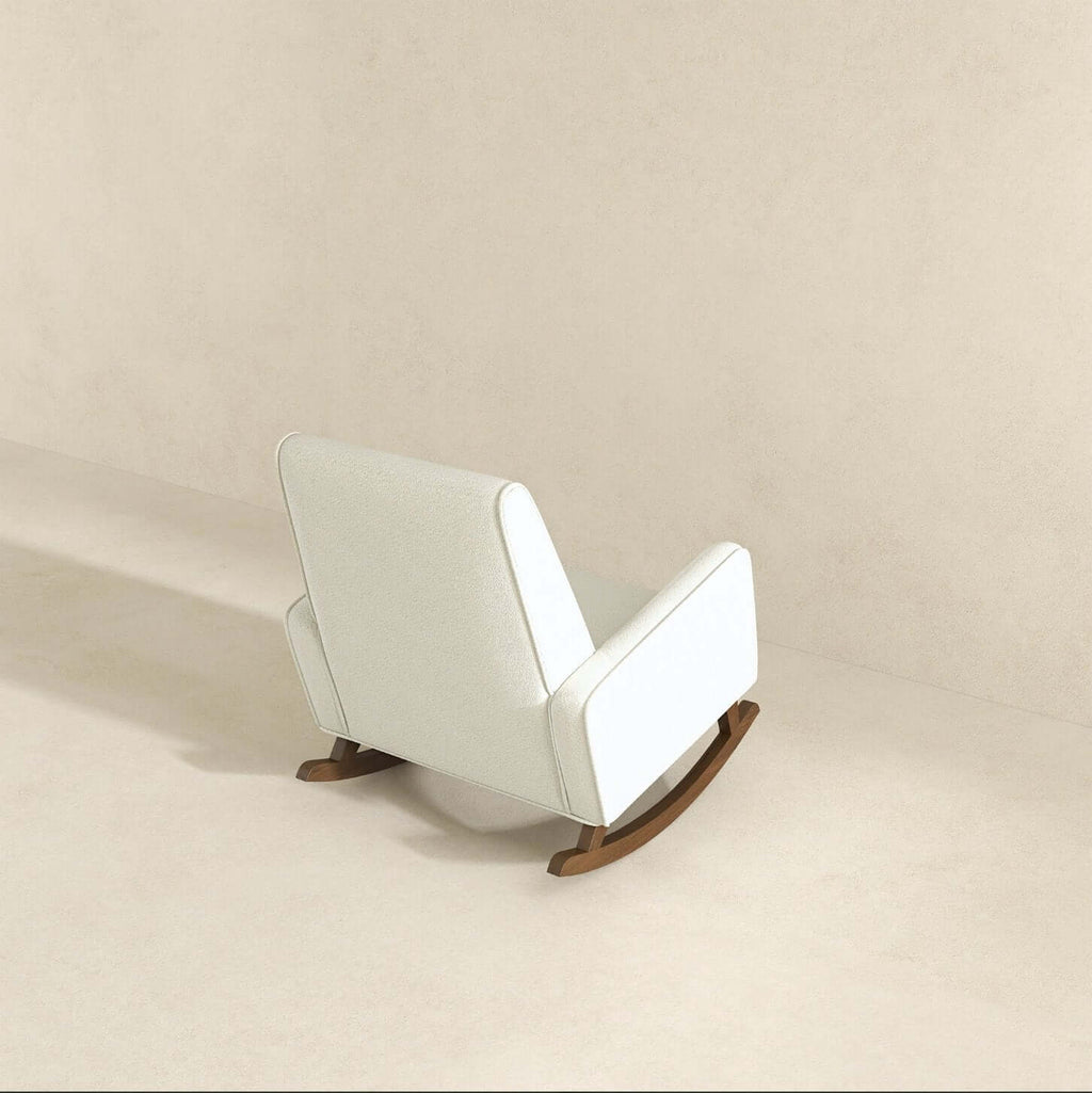 Demetrius Tufted Fabric Solid Wood Rocking Chair