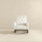 Demetrius Tufted Fabric Solid Wood Rocking Chair