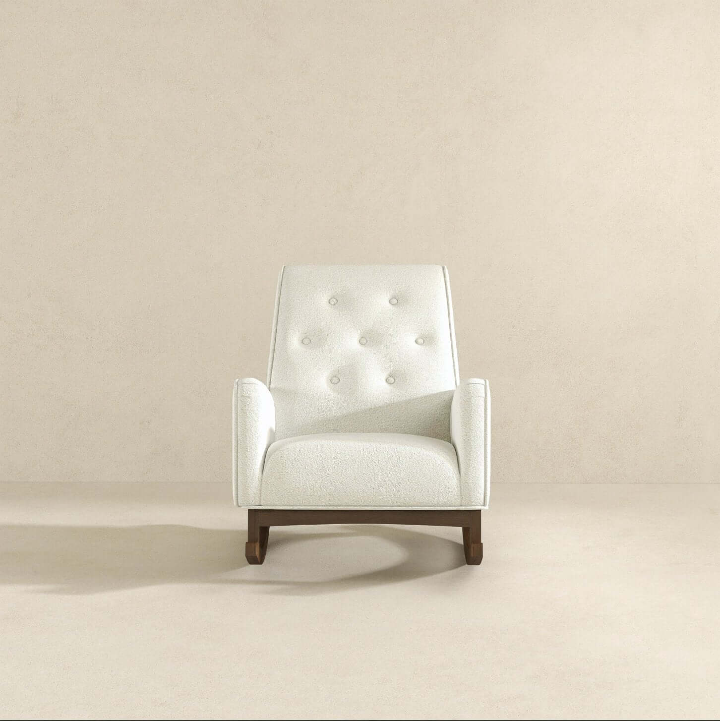 Demetrius Tufted Fabric Solid Wood Rocking Chair