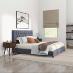 Donald Tufted Velvet Bed Frame Platform (2 Colors)