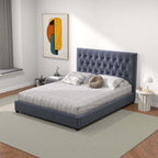 Donald Tufted Velvet Bed Frame Platform (2 Colors)