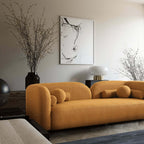Donna Minimalist Curved Boucle Sofa 93 (3 Colors)
