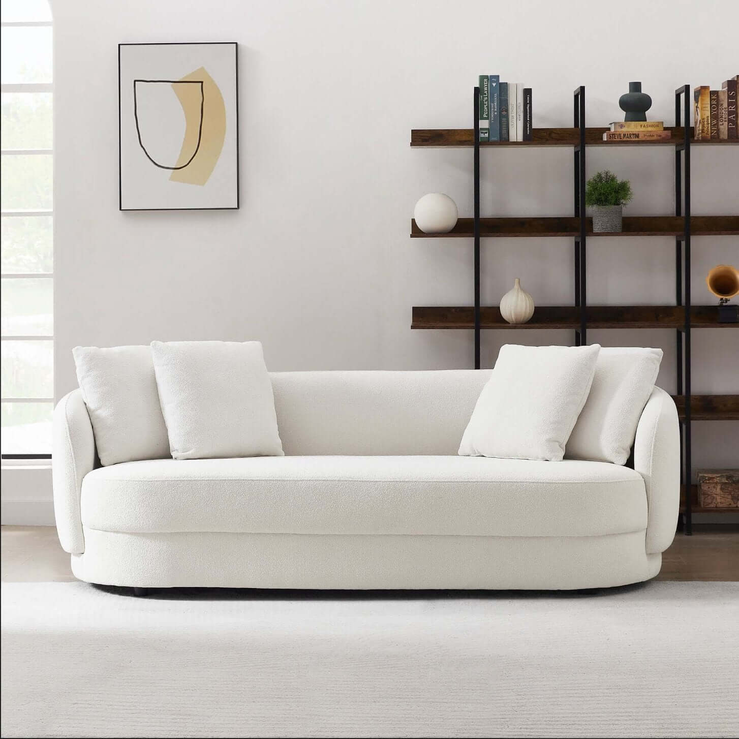 Dylan Modern Bohemian French Boucle Sofa 85 (3 Colors)