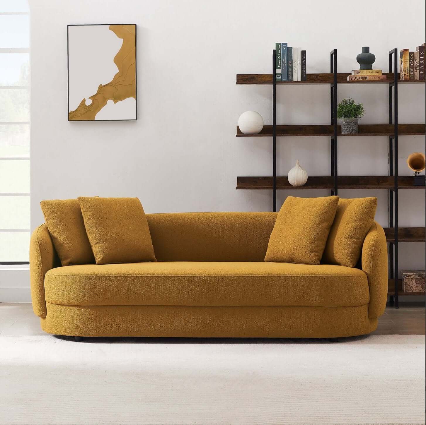 Dylan Modern Bohemian French Boucle Sofa 85 (3 Colors)