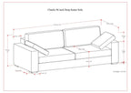 Charlie Modern Deep Seat Sofa 96 (2 Colors)