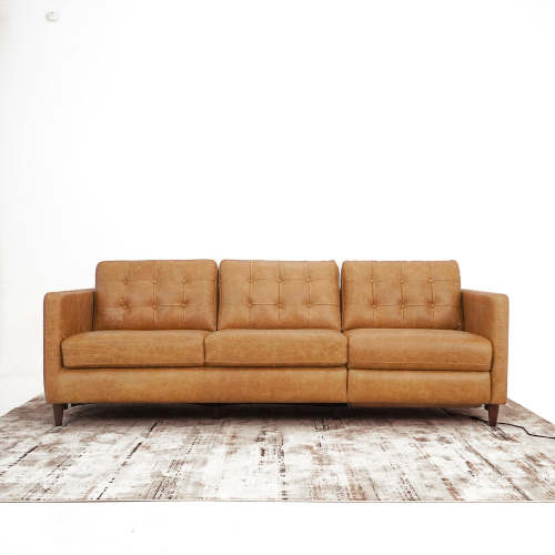 Christopher MCM Leather Power Reclining Sofa 93