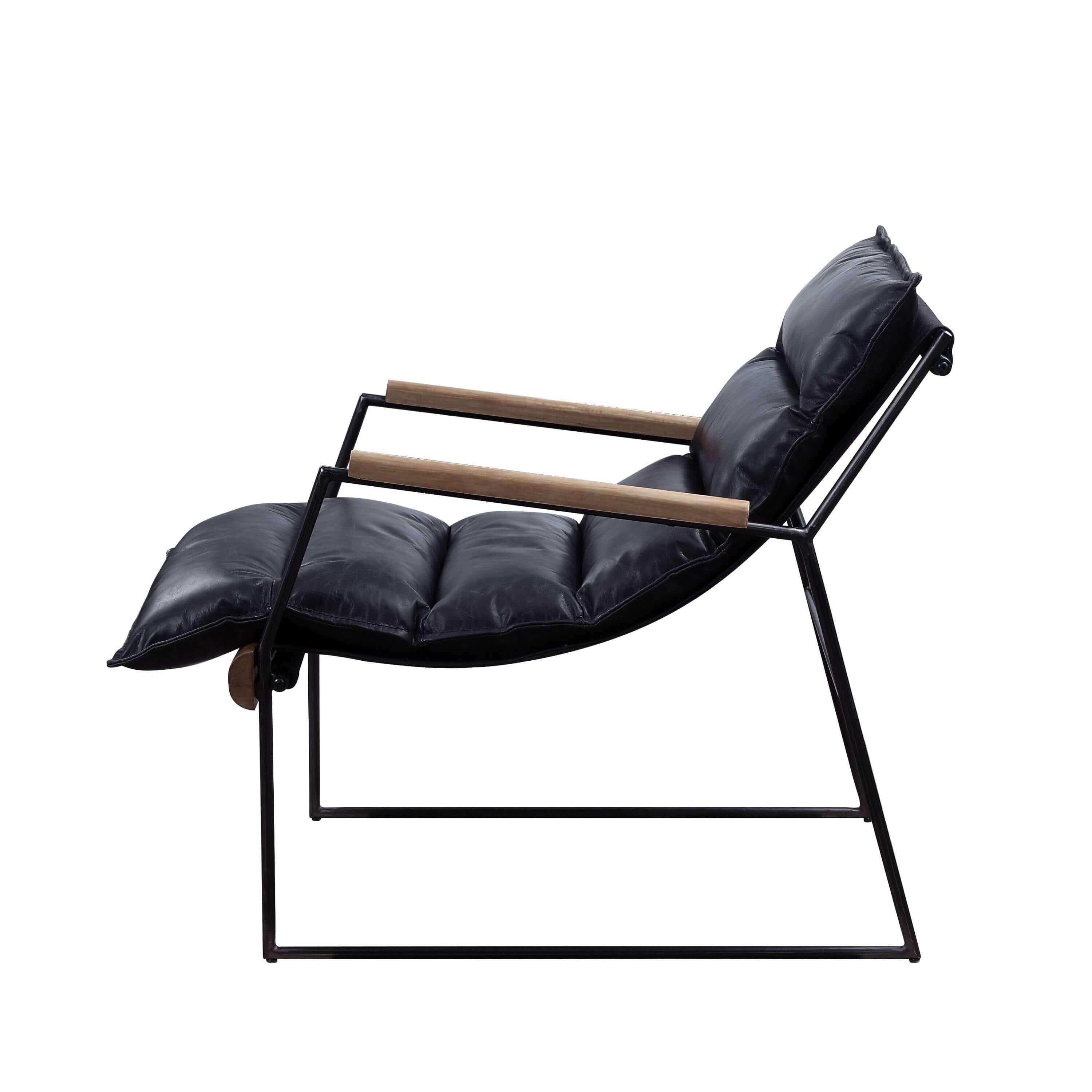 Luberzo Espresso Top Grain Leather Armchair