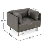Faux Leather MCM Lounge Chair (3 Colors)