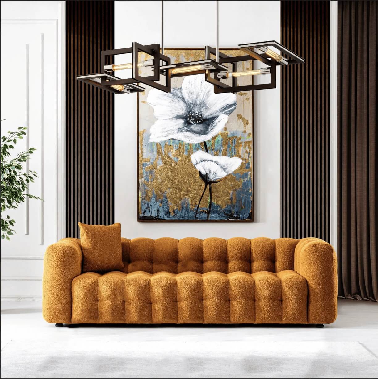 Eden Modern Boucle Bubble Sofa 90