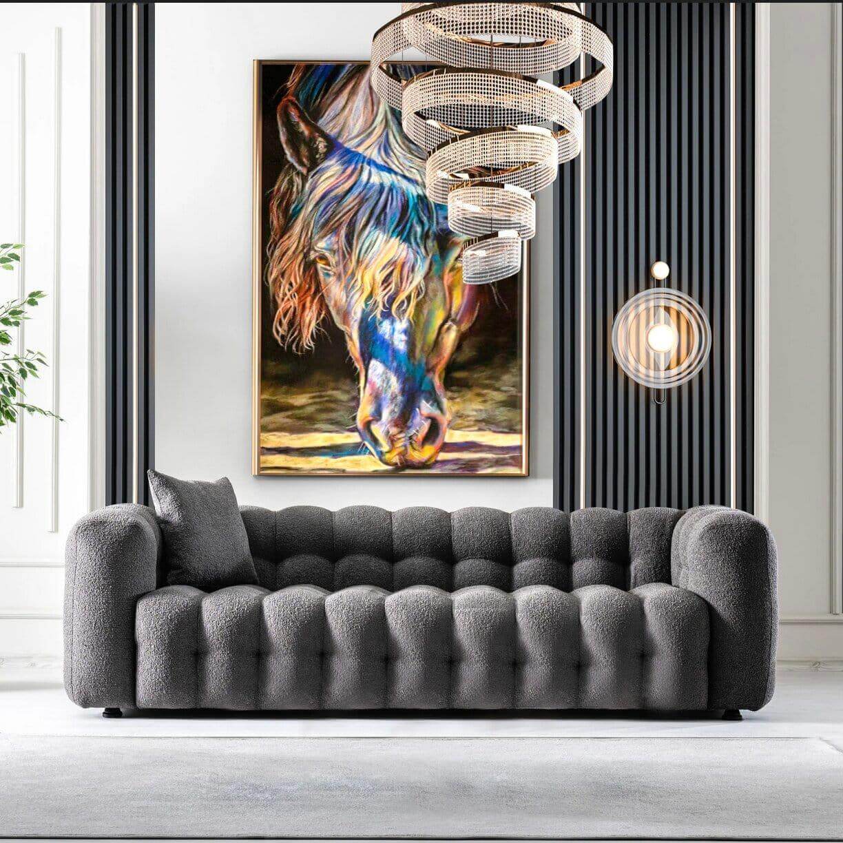 Eden Modern Boucle Bubble Sofa 90