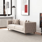 Edward Midcentury Tufted Velvet Upholstered Sofa 90L