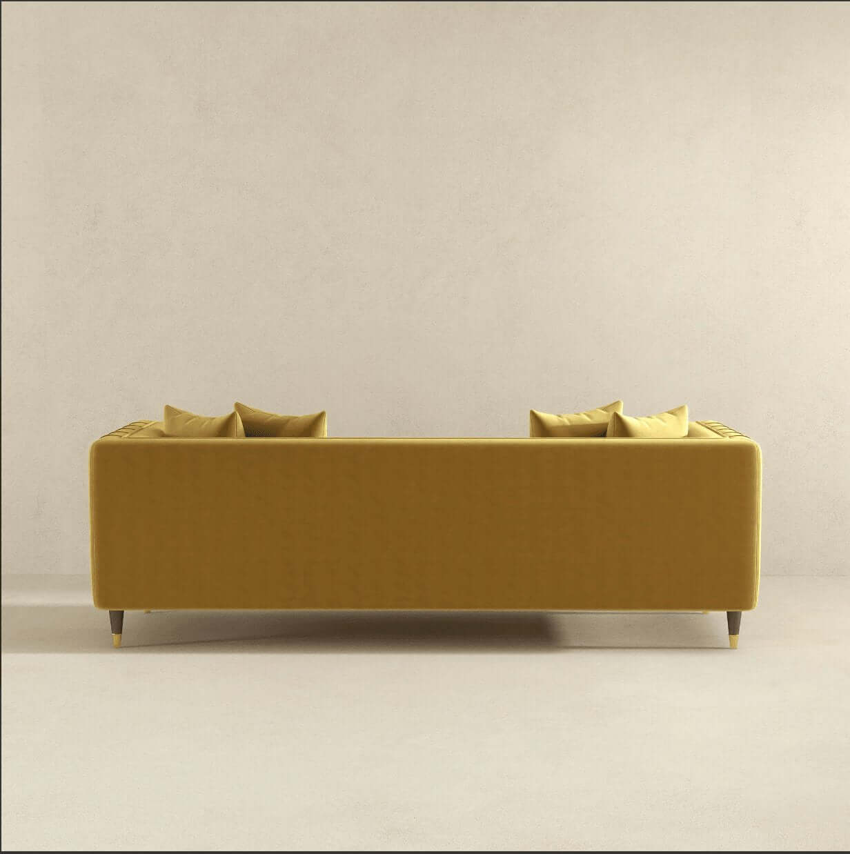 Edward Midcentury Tufted Velvet Upholstered Sofa 90L