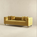Edward Midcentury Tufted Velvet Upholstered Sofa 90L