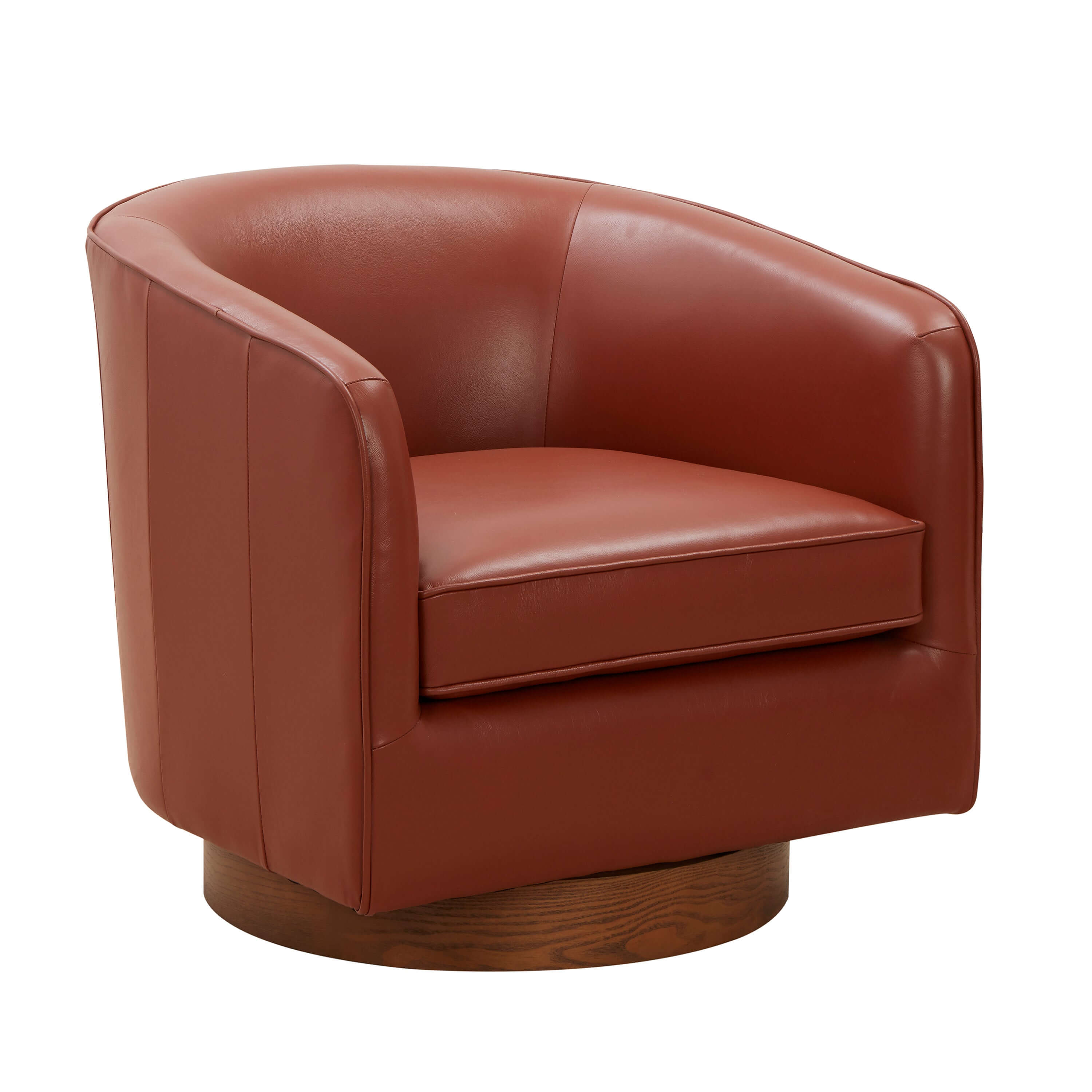 Tessa Top-Grain Leather Accent Swivel Chair