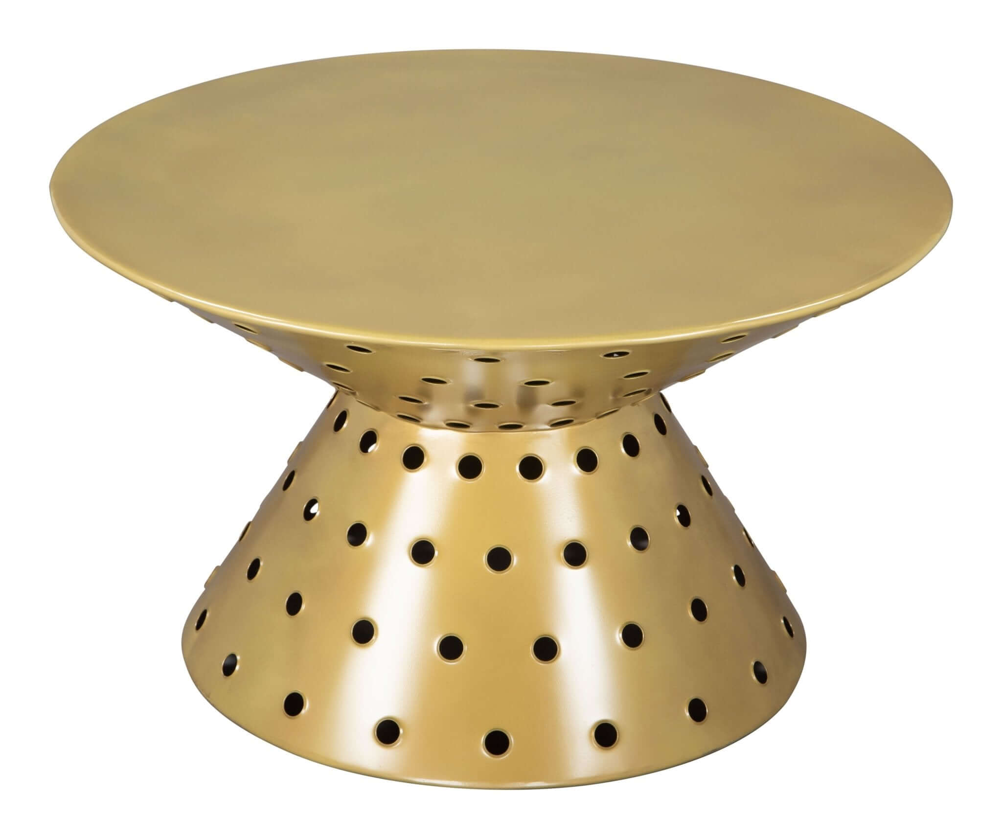 Electron Gold Metal Retro Round Coffee Table 30