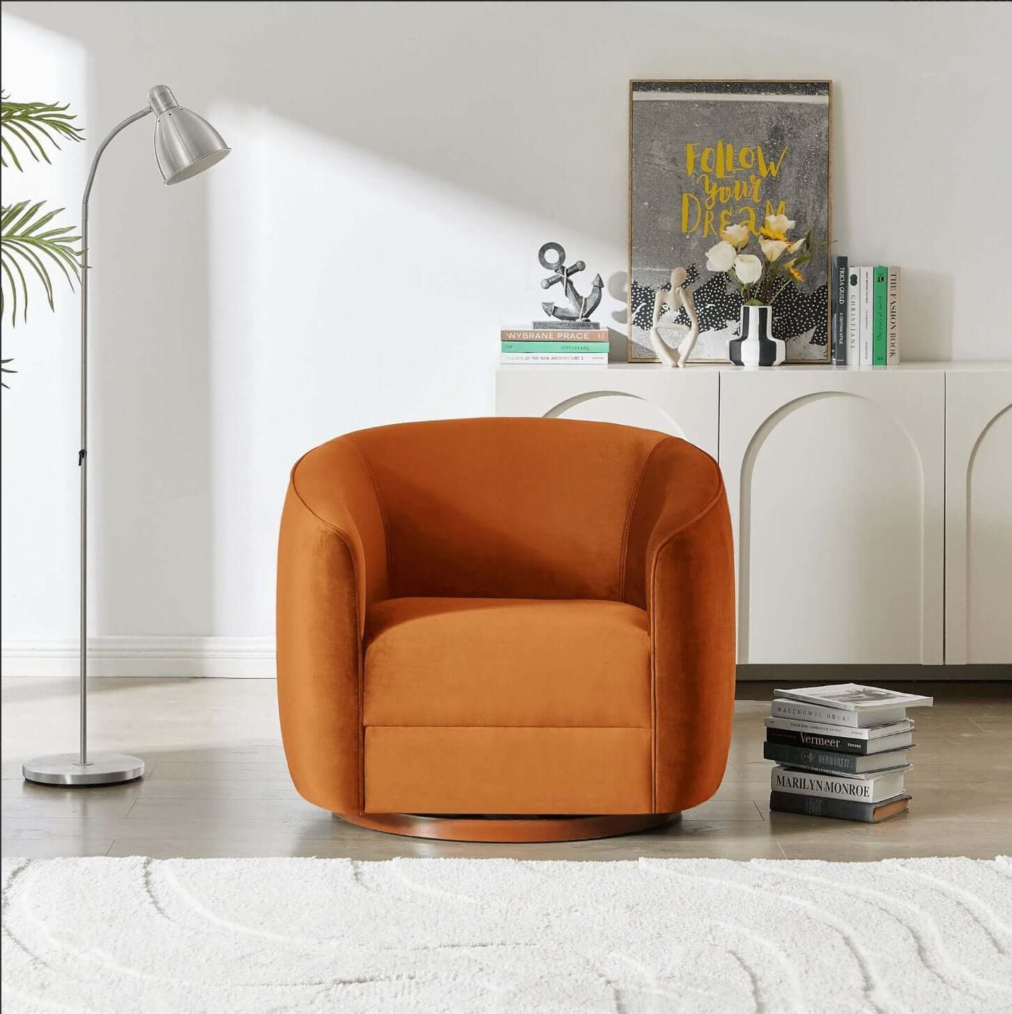 Elise Swivel Barrel Accent Chair