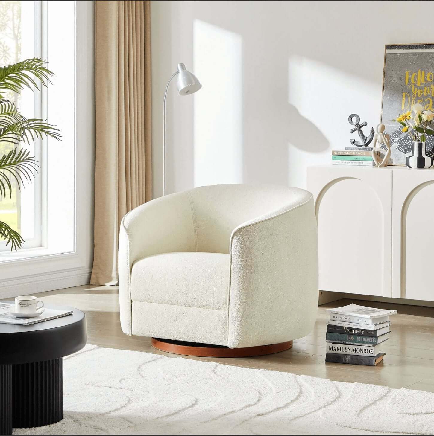 Elise Swivel Barrel Accent Chair