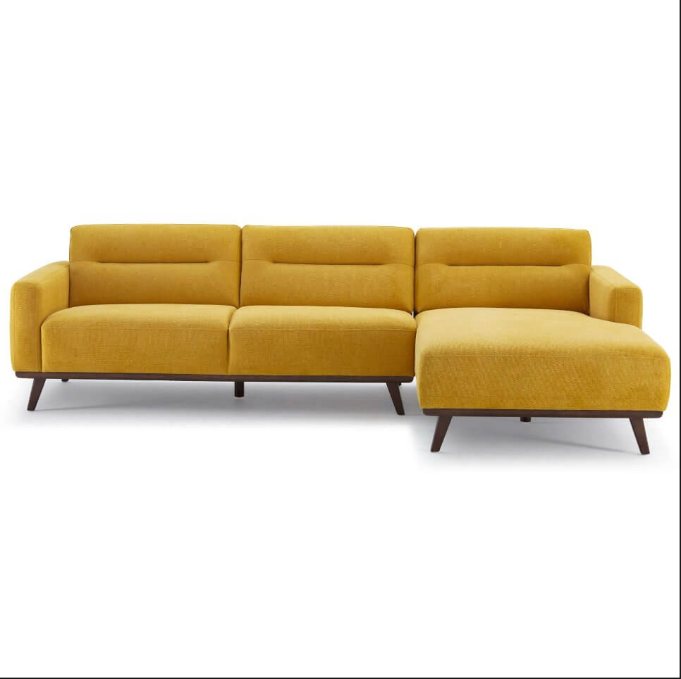 Ella Yellow L-Shape Sectional Chaise Sofa 109